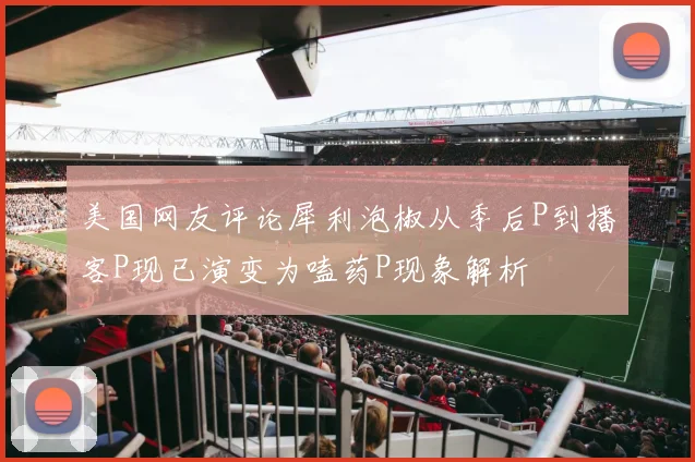 美国网友评论犀利泡椒从季后P到播客P现已演变为嗑药P现象解析